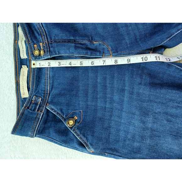 ANTHROPOLOGIE Pilcro & Letterpress Flare High Rise Trouser Bootcut in Blue sz 28 - Picture 6 of 11